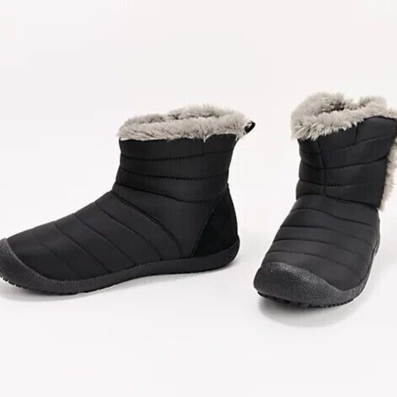 Lamo Shoes - New Lamo Water Resistant Memory Foam Puffer Boots Faux Fur Alina Black Pull On
